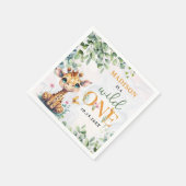 サファリジャングルアニマルズ誕生日 スタンダードカクテルナプキン (角)