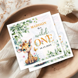 サファリジャングルアニマルズ誕生日 スタンダードカクテルナプキン