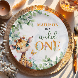 サファリジャングルアニマルズ誕生日 ペーパープレート