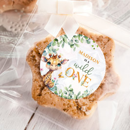 サファリジャングルアニマルズ誕生日 ラウンドシール