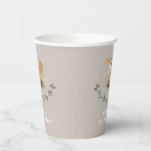 サファリジャングルアニマルズ1歳の誕生日名前をカスタムする 紙コップ (左)