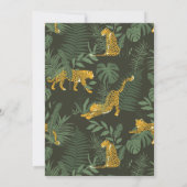 サファリジャングルアニマル婚約パーティ 招待状 (裏面)