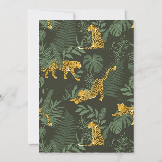 サファリジャングルアニマル婚約パーティ 招待状 (裏面)