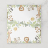 サファリジャングルアニマル誕生日フードテント プレイスカード (外部開封)