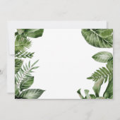 サファリジャングルアフリカ動物のママスベビーシャワー 招待状 (裏面)