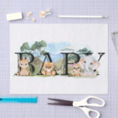 サファリジャングルアフリカ動物の赤ちゃんシャワー 薄葉紙 (クラフト)