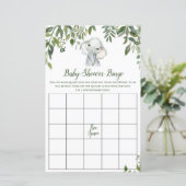 サファリジャングルエレファントベビシャワーゲーム印刷 (スタンド正面)