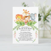 サファリジャングルガールズベビーシャワーブックベビー エンクロージャーカード (スタンド正面)