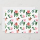 サファリジャングルガールベビーシャワーサンキューカード サンキューカード (裏面)