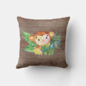 サファリジャングルガールボーイ誕生統計枕 クッション (裏面)