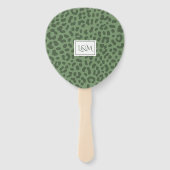 サファリジャングルキャッツグリーン結婚ヒョウ ハンドファン (裏面)