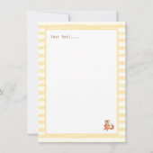 サファリジャングルキリンストライプズ白い誕生日カード (裏面)