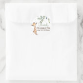 サファリジャングルキリンセージ緑ありがとう ラウンドシール (バッグ)