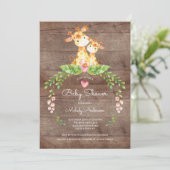 サファリジャングルキレーフベビーシャワー招待状 招待状 (スタンド正面)