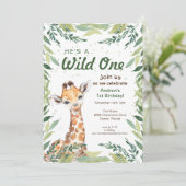 サファリジャングルキレーフワイルドワン誕生日パーティー 招待状 (スタンド正面)