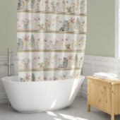 サファリジャングルサファリオンゼブラゾウ男の赤ちゃん シャワーカーテン