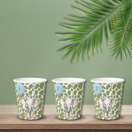 サファリジャングルズーアニマルゾウ誕生日 紙コップ