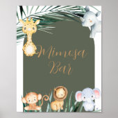 サファリジャングルテーマミモサバーサイン ポスター (正面)