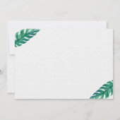 サファリジャングルパーティー動物の誕生日招待状 招待状 (裏面)