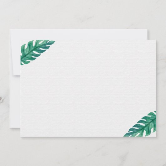 サファリジャングルパーティー 動物の誕生日招待状 招待状 (裏面)