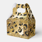 サファリジャングルヒョウ金ゴールドアフリカテーマシックパーティー フェイバーボックス (裏面サイド)