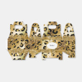 サファリジャングルヒョウ金ゴールドアフリカテーマシックパーティー フェイバーボックス (折り畳みなし)