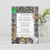 サファリジャングルベイビーシャワー招待状 招待状 (スタンド正面)