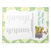 サファリジャングルベビーアニマルズ – キャンディバー ノートパッド (正面)