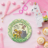 サファリジャングルベビーアニマルズ – ベビーシャワー ペーパープレート (パーティー)