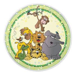 サファリジャングルベビーアニマル セラミックノブ