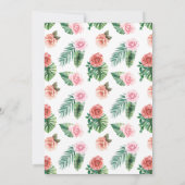 サファリジャングルベビーガールシャワートロピカル 招待状 (裏面)