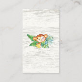 サファリジャングルベビーシャワーおむつラッフルチケット エンクロージャーカード (裏面)