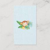 サファリジャングルベビーシャワーおむつラッフルチケット エンクロージャーカード (裏面)