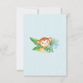 サファリジャングルベビーシャワーおむつラッフルチケット 招待状 (裏面)