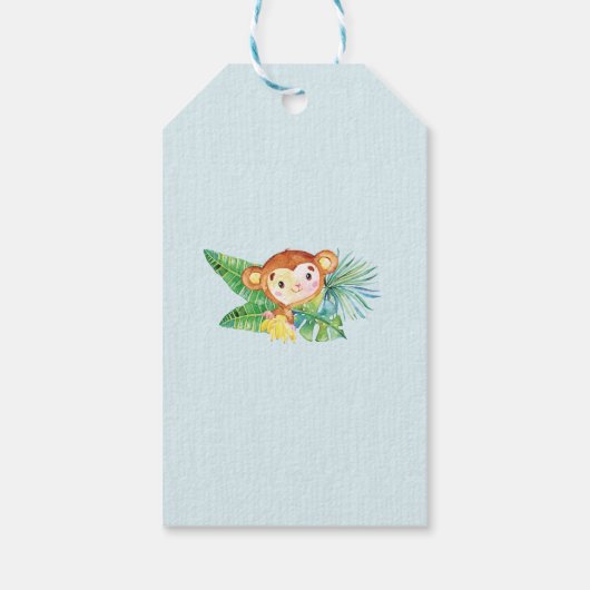 サファリジャングルベビーシャワーお気に入りギフトラベル ギフトタグ (裏面)