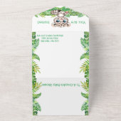 サファリジャングルベビーシャワーオールインワン招待状 オールインワン招待状 (外側)