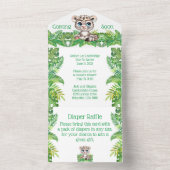 サファリジャングルベビーシャワーオールインワン招待状 オールインワン招待状 (内側)