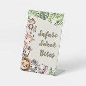 サファリジャングルベビーシャワーデザートテーブル 台座サイン (正面)