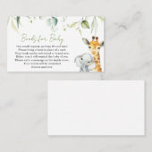 サファリジャングルベビーシャワーブックベビー 名刺 (正面/裏面)