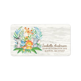 サファリジャングルベビーシャワー住所 シール