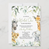 サファリジャングルベビーシャワー招待状 招待状 (正面)