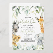 サファリジャングルベビーシャワー招待状 招待状 (正面/裏面)