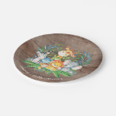 サファリジャングルベビーシャワー7"プレート ペーパープレート (アングル)