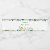 サファリジャングルベビーシャワー ペットボトルラベル (シングルラベル)