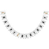 サファリジャングルベビータイガーバルーン誕生日 バンティングフラッグ (全)