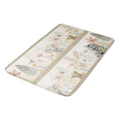 サファリジャングルベージュライオンゼブラゾウ男の赤ちゃん バスマット (アングル)