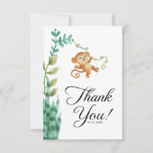サファリジャングルボーイズの誕生日パーティー サンキューカード (正面)