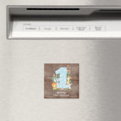 サファリジャングルボーイズ最初の誕生日ビーフマグネット マグネット (インサイチュ (食洗機))