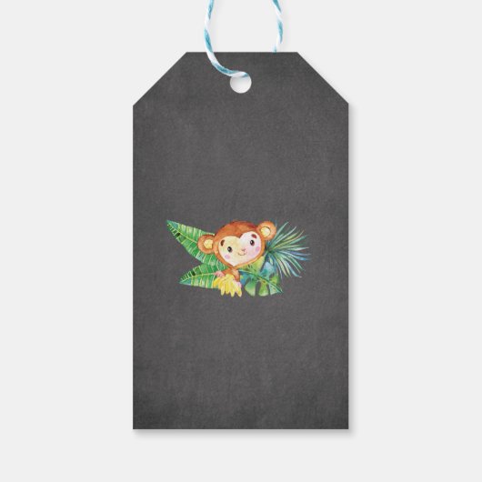 サファリジャングルボーイズ赤ちゃんシャワーお気に入りギフトラベル ギフトタグ (裏面)