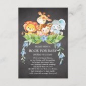 サファリジャングルボーイズ赤ちゃんシャワーベビー エンクロージャーカード (正面)